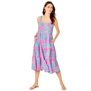 knee length dresses for ladies Loro piana 24SS retro long dress size 36  Wararni.com